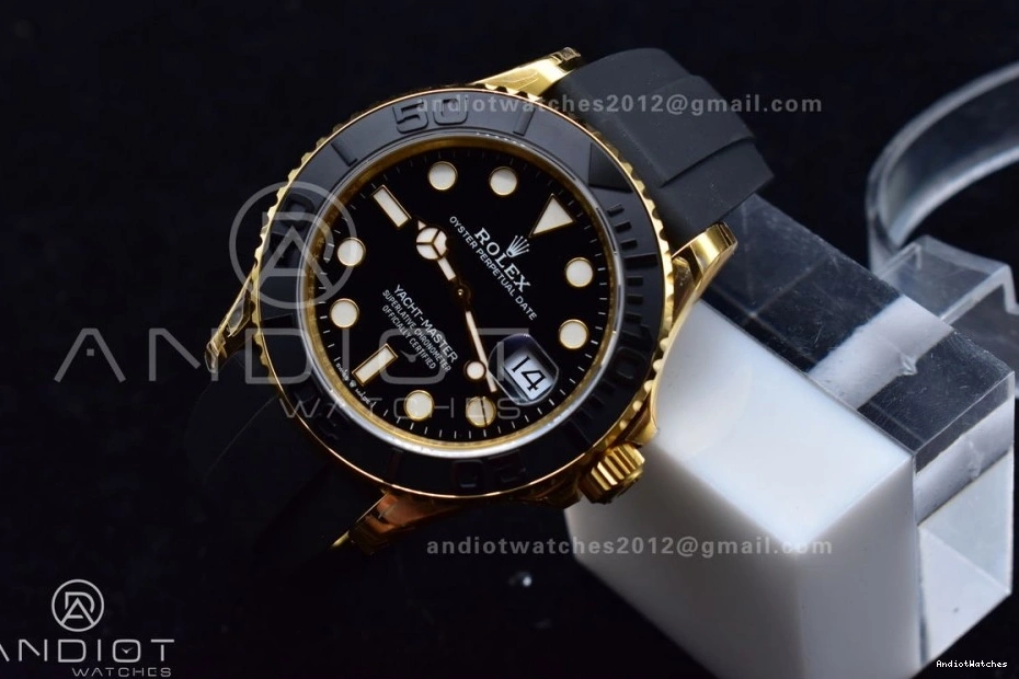 Yacht-Master Bezel 1:1 Rubber 1224 Black Ceramic Strap Best Black on 3D EyeCatching 42mm VS VSF Edition 226658 0401